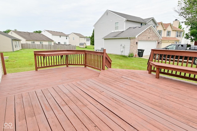 10722 Mistflower Way, Indianapolis, IN 46235 - deck with a residential view and an attached garage