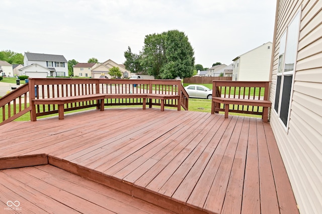 10722 Mistflower Way, Indianapolis, IN 46235 - wooden terrace with a residential view