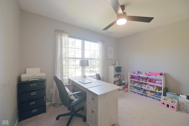 12677 Honors Dr, Carmel, IN 46033 - office featuring light colored carpet and a ceiling fan