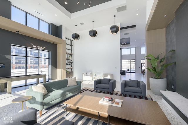 9741 Oleander Dr, Fishers, IN 46250 - common area with a towering ceiling