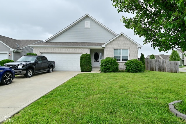 7515 Brattle Dr, Indianapolis, IN 46113 - traditional-style home with brick siding, an attached garage, and concrete driveway
