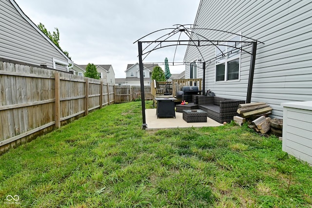 7515 Brattle Dr, Indianapolis, IN 46113 - view of yard with outdoor lounge area and a patio