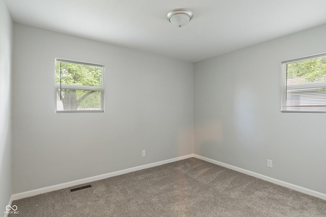 1002 Collier St, Indianapolis, IN 46241 - spare room with plenty of natural light, dark colored carpet, and baseboards