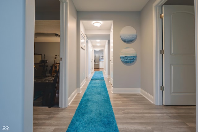 11911 W Grandview Dr, Columbus, IN 47201 - hall with light wood finished floors and baseboards