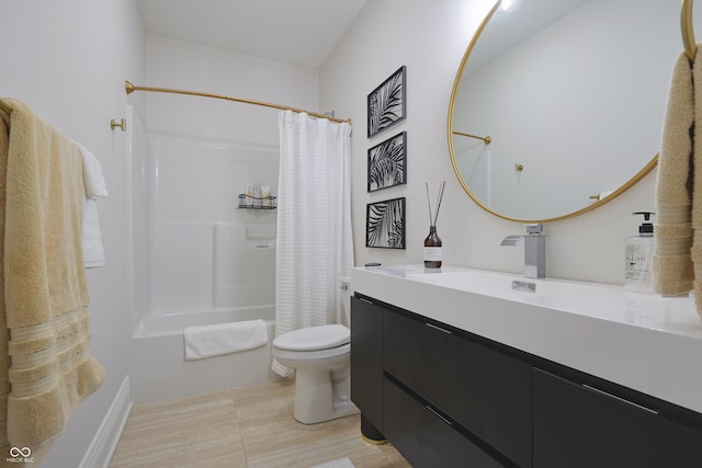 11911 W Grandview Dr, Columbus, IN 47201 - full bath with vanity, shower / tub combo, and toilet