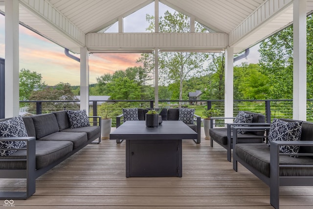 11911 W Grandview Dr, Columbus, IN 47201 - deck with an outdoor hangout area