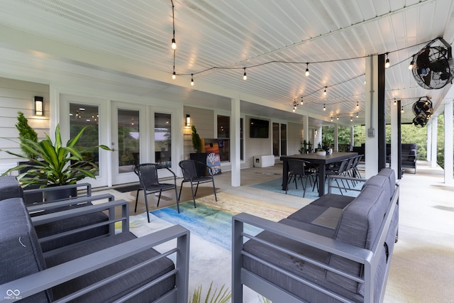 11911 W Grandview Dr, Columbus, IN 47201 - view of patio with outdoor dining space and french doors