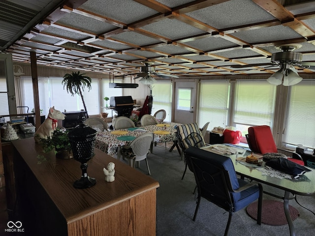 10307 Orchard Park Dr S, Carmel, IN 46280 - sunroom / solarium featuring healthy amount of natural light and coffered ceiling