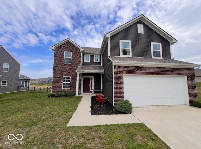 808 Capricorn Dr, Franklin, IN 46131 - view of front of home featuring brick siding, a garage, and driveway