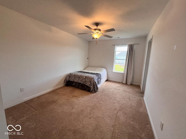 808 Capricorn Dr, Franklin, IN 46131 - bedroom with light colored carpet, baseboards, and ceiling fan
