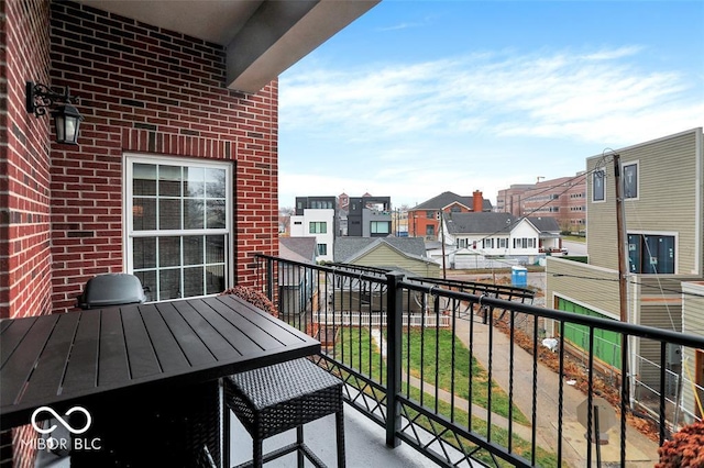 435 Virginia Ave Unit 108, Indianapolis, IN 46203 - balcony with a residential view and outdoor dining area
