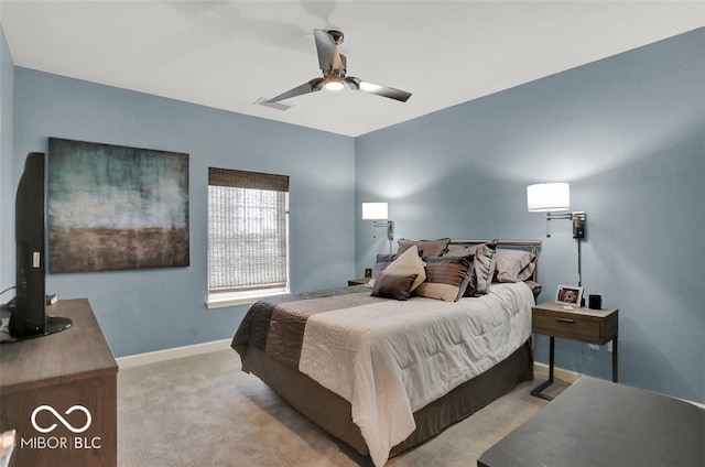 435 Virginia Ave Unit 108, Indianapolis, IN 46203 - carpeted bedroom featuring baseboards and ceiling fan