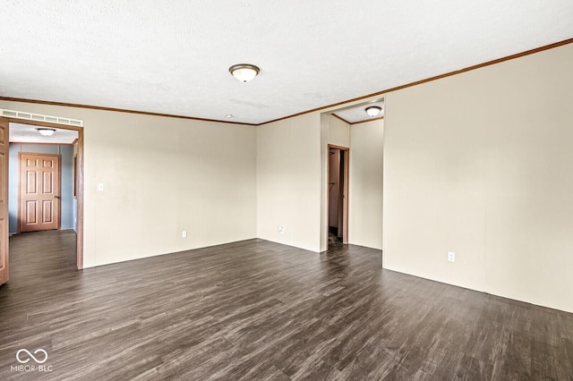 5428 S 525 W, Williamsport, IN 47993 - spare room featuring dark wood-style flooring and ornamental molding