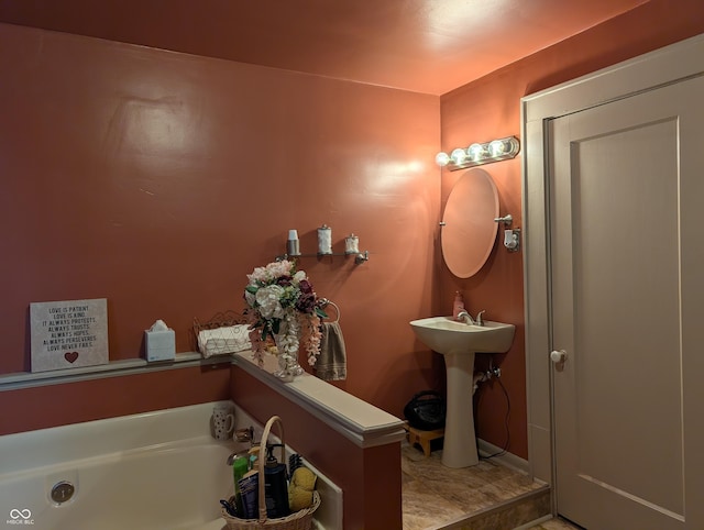 150 W Walnut St, North Vernon, IN 47265 - bathroom featuring a garden tub