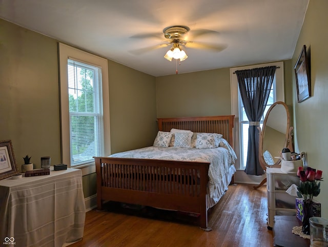150 W Walnut St, North Vernon, IN 47265 - bedroom featuring wood finished floors and a ceiling fan