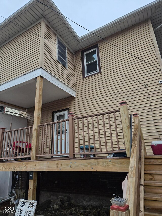 1642 Cleveland Ave, Whiting, IN 46394 - rear view of house with a deck