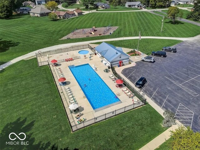 262 Jefferson Vly, Coatesville, IN 46121 - bird's eye view of a pool area