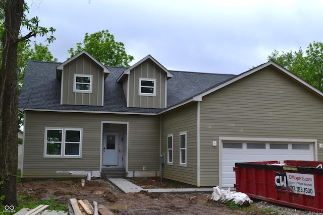 262 Jefferson Vly, Coatesville, IN 46121 - view of front facade featuring entry steps, roof with shingles, and board and batten siding