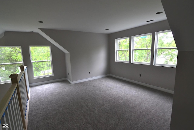 262 Jefferson Vly, Coatesville, IN 46121 - unfurnished room featuring carpet floors, vaulted ceiling, and baseboards