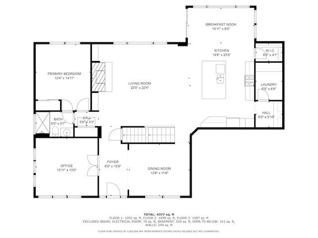 2485 Alexandra Dr, Carmel, IN 46074 - floor plan / room layout