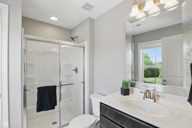 2485 Alexandra Dr, Carmel, IN 46074 - bathroom with a stall shower, vanity, and toilet