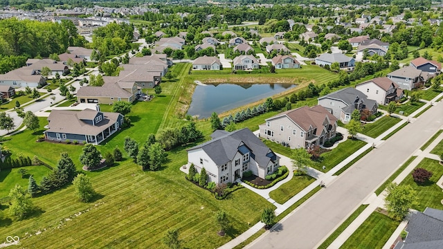2485 Alexandra Dr, Carmel, IN 46074 - aerial view of residential area with a nearby body of water