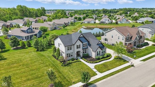 2485 Alexandra Dr, Carmel, IN 46074 - aerial view of residential area with a nearby body of water
