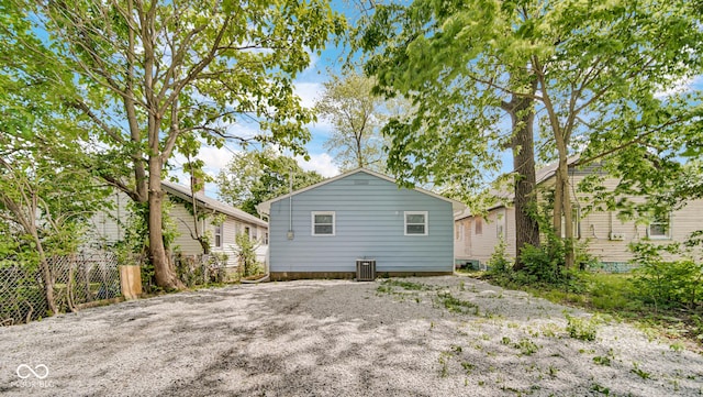 3106 N Harding St, Indianapolis, IN 46208 - back of property with central air condition unit