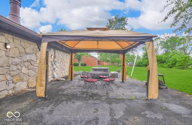 8102 Sycamore Springs Trl, Indianapolis, IN 46239 - view of patio with a gazebo and outdoor dining space