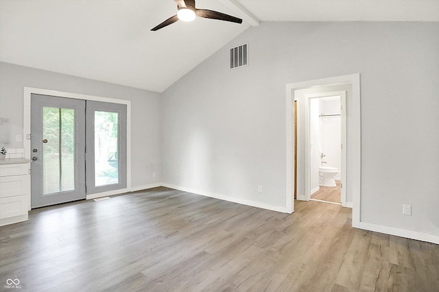 9002 Walton St, Indianapolis, IN 46231 - empty room with ceiling fan, light wood-style flooring, and baseboards
