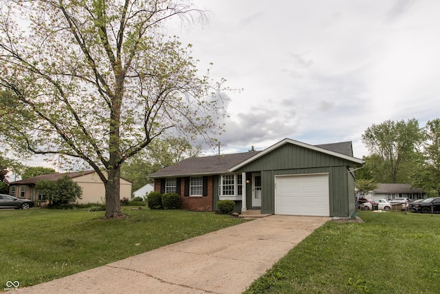 1708 Mason Dixon Dr S, West Lafayette, IN 47906 - ranch-style home featuring a garage, a front lawn, and driveway