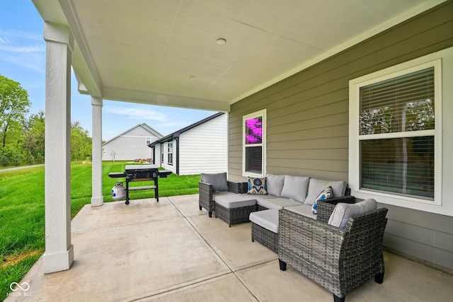 19257 Red Willow Ln, Noblesville, IN 46062 - view of patio featuring an outdoor hangout area