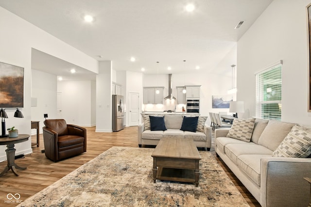 19257 Red Willow Ln, Noblesville, IN 46062 - living area with light wood-type flooring and recessed lighting