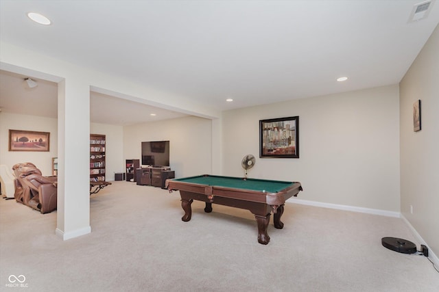 6337 Ederline Ln, Noblesville, IN 46062 - playroom featuring billiards, carpet, recessed lighting, and baseboards