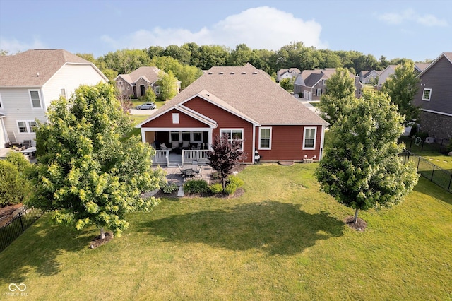 6337 Ederline Ln, Noblesville, IN 46062 - back of property featuring a patio area, a residential view, and roof with shingles