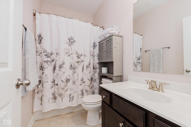 6337 Ederline Ln, Noblesville, IN 46062 - bathroom featuring vanity, toilet, and tile patterned floors