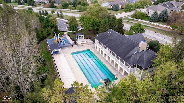 6337 Ederline Ln, Noblesville, IN 46062 - drone / aerial view of a pool