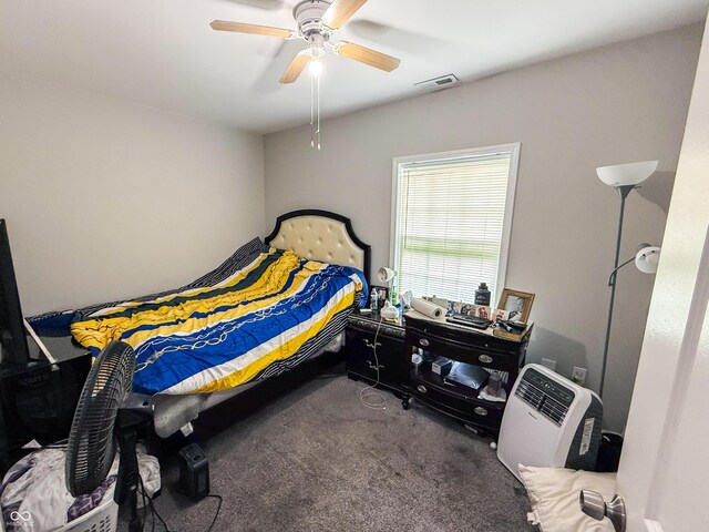 201 N Tacoma Ave, Indianapolis, IN 46201 - bedroom with carpet and ceiling fan