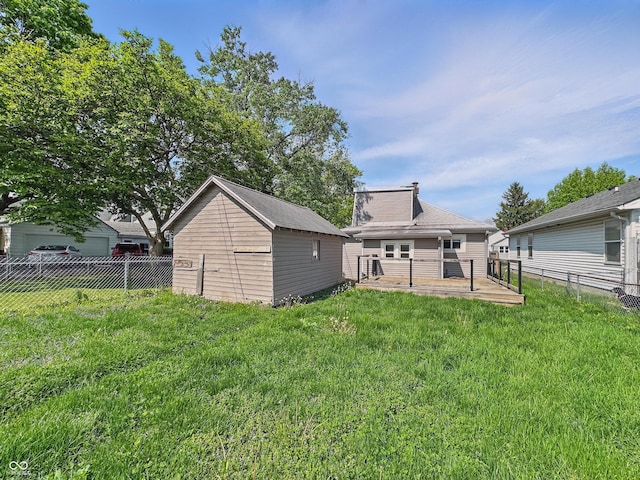 145 S 7th Ave, Beech Grove, IN 46107 - rear view of property featuring a deck
