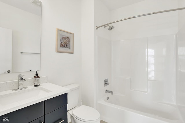 727 N Illinois St Unit 202, Indianapolis, IN 46204 - bathroom with toilet, vanity, and bathtub / shower combination