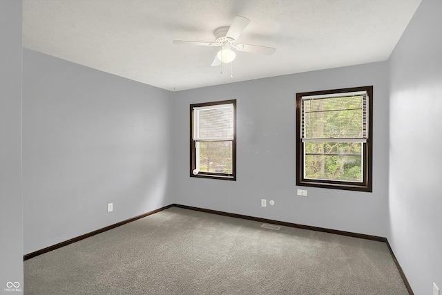 6838 Five Points Rd, Indianapolis, IN 46259 - spare room featuring carpet floors, baseboards, and ceiling fan