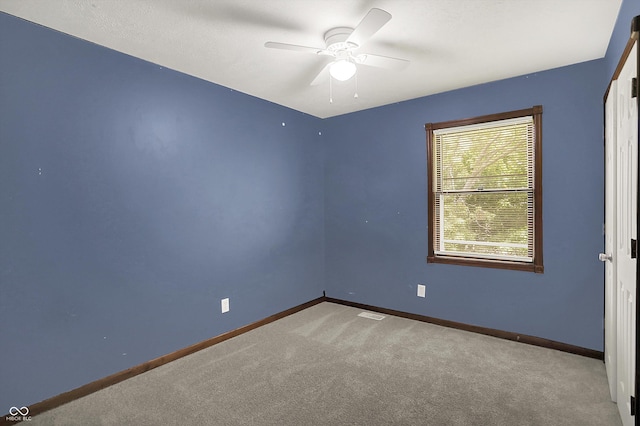 6838 Five Points Rd, Indianapolis, IN 46259 - unfurnished room featuring carpet flooring, ceiling fan, and baseboards