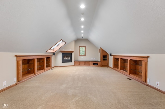 2411 N County Road 500 W, Muncie, IN 47304 - additional living space featuring lofted ceiling, carpet floors, baseboards, and recessed lighting