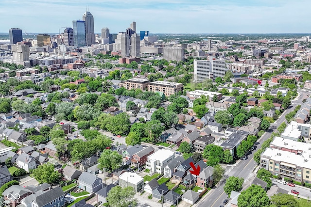 635 E 10th St, Indianapolis, IN 46202 - aerial view of property's location with nearby urban area
