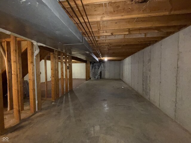 6609 N Tuxedo Ln, Indianapolis, IN 46220 - view of unfinished basement