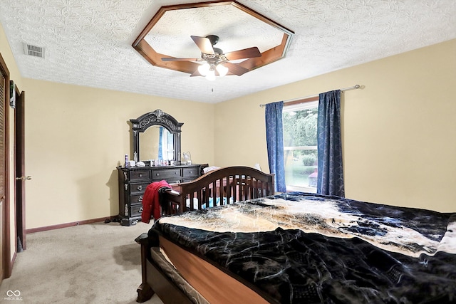 926 Brookside Ln, Plainfield, IN 46168 - bedroom featuring carpet flooring, a textured ceiling, baseboards, and ceiling fan