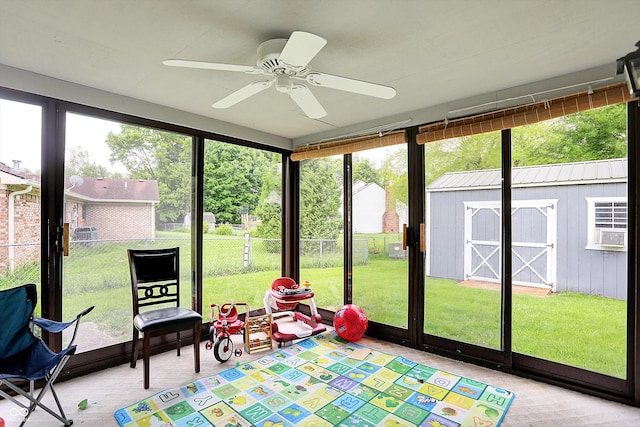 926 Brookside Ln, Plainfield, IN 46168 - sunroom / solarium with a ceiling fan and healthy amount of natural light