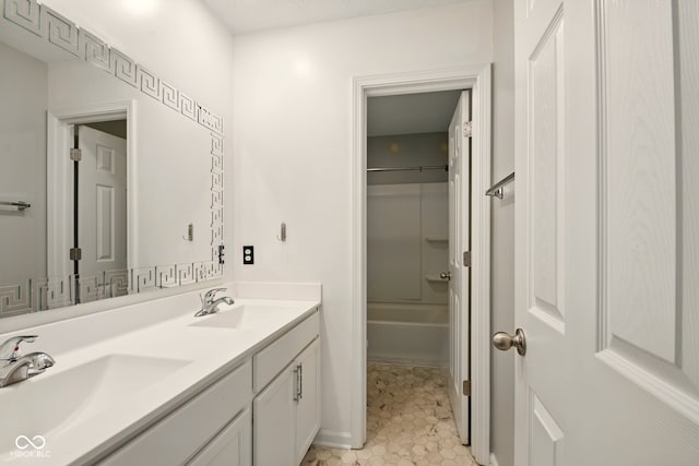1454 Silver Pine Ln, Sheridan, IN 46069 - bathroom featuring double vanity and shower / bathtub combination