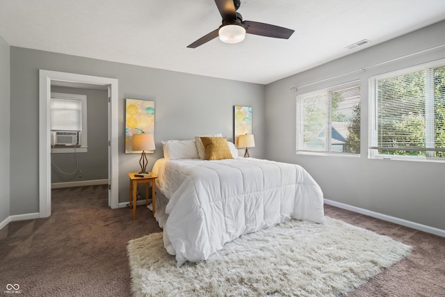 1720 Woodlawn Ave, Indianapolis, IN 46203 - bedroom with carpet floors, baseboards, and cooling unit