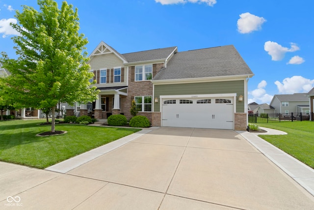 13485 Mancroft Dr, Fishers, IN 46037 - craftsman-style home featuring a garage and concrete driveway